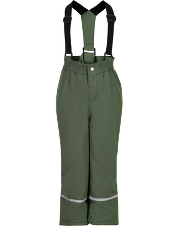 CeLaVi Ski pants with suspenders SOLID olive thyme