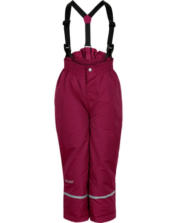 CeLaVi Ski pants with suspenders SOLID rio red