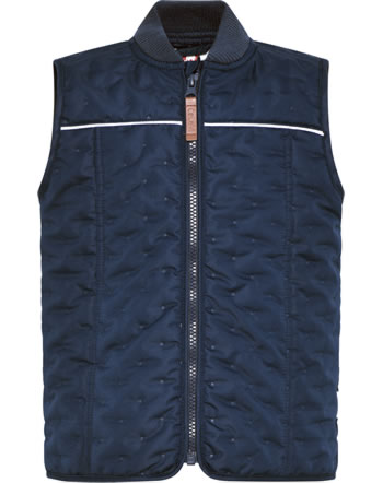 CeLaVi Quilted waistcoat with ruffles THERMAL navy 310290-7790