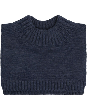 Celavi Strick-Krageneinsatz aus Merinowolle und Baumwolle - Navy Melange