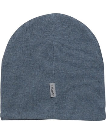 CeLaVi Knitted hat Beanie lined chine blue