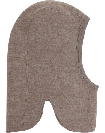 Celavi Wollfleece-Schlupfmütze aus 100 % Merinowolle - Walnut