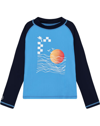 Color Kids Bade-Langarmshirt mit LSF 60 - Azure Blue