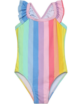 Color Kids Badeanzug im bunten Streifendesign - Pink Lemonade