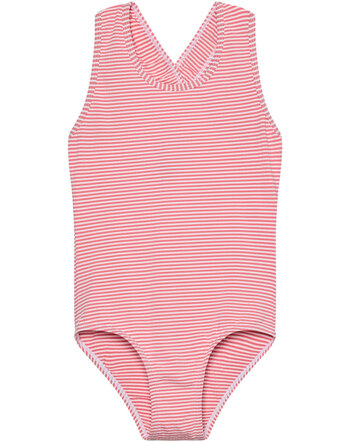 Color Kids Seersucker-Badeanzug im Streifendesign - Pink Lemonade