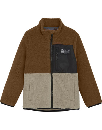 Color Kids Fleece-Jacke mit Colorblocking-Design - Nuthatch