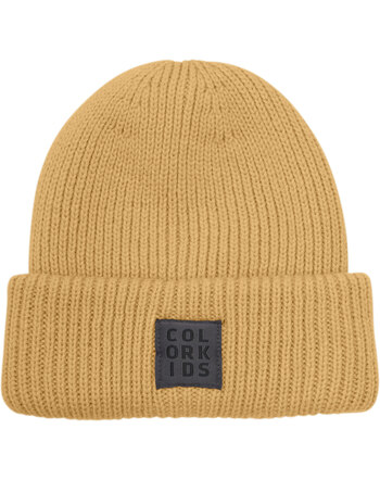 Color Kids Strick-Beanie aus Woll-Mischung - Chamois
