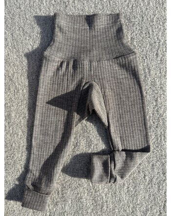 Cosilana Baby-Bundhose aus Baumwolle/Merinowolle/Seide - Uni Braun Meliert