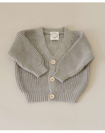 Cosy Roots Cardigan/Strickjacke aus organischer Baumwolle - Khaki