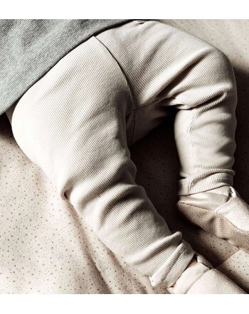Cosy Roots Ripp-Leggins aus organischer Baumwolle - Sand