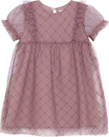 Creamie Kleid mit Puffärmeln - Woodrose