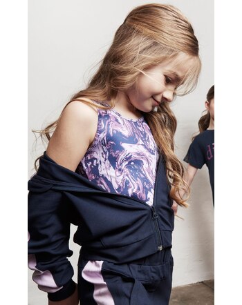 Creamie Sweat-Jacke mit Streifen - Total Eclipse