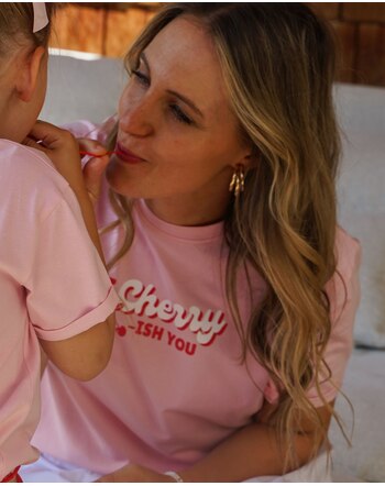 Danamade Damen-Shirt aus Baumwolle 'Cherry Club' DBETTY - Rose