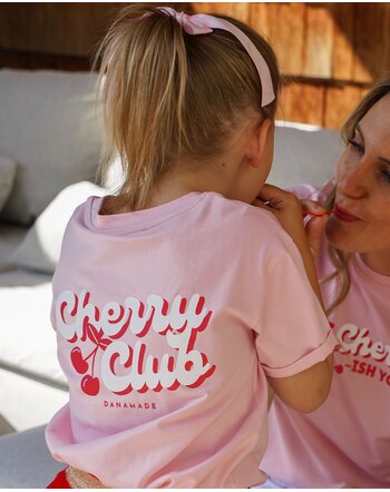 Danamade Kinder-Shirt aus Baumwolle 'Cherry Club' DBETTY - Rose