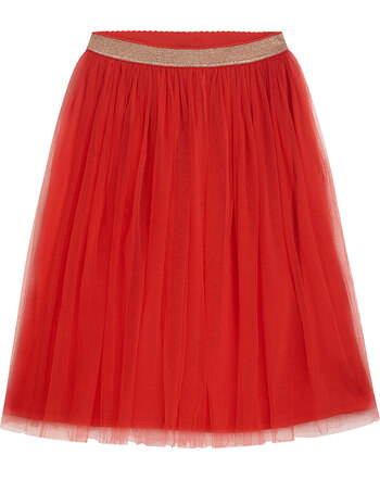 Danamade Kinder-Tüllrock mit Glitzerbund DTANJA - Red