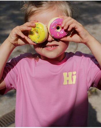 Danamade T-Shirt für Kind aus Baumwolle `Hi & Ciao´ DELISA - Candy