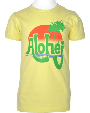 Danefae T-Shirt Kurzarm RAINBOW RINGER ALOHEJ light yellow