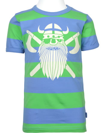 Danefae T-Shirt Kurzarm RAINBOW RINGER ERIK fresh pea/fresh blue