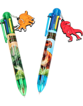 DINO WORLD ball pen with 6 colors
