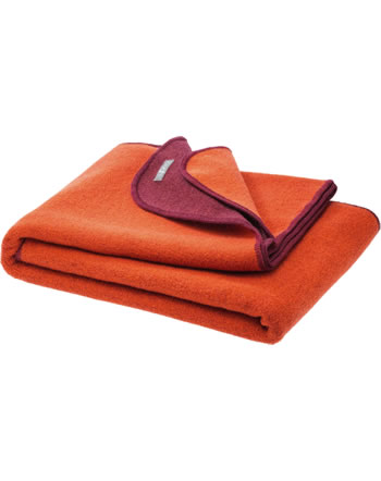 Disana Doubleface-Decke Walk-Schurwolle GOTS orange-casis