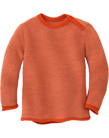 Disana Pullover melange wool GOTS orange-rosé 3111 971