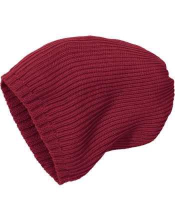 Disana Merino wool knitted hat bordeaux