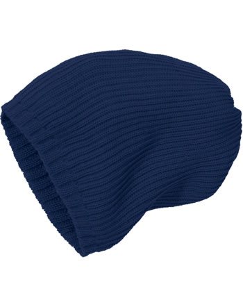 Disana Merino wool knitted hat marine 3614294 GOTS