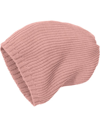 Disana Merino wool knitted hat rosé
