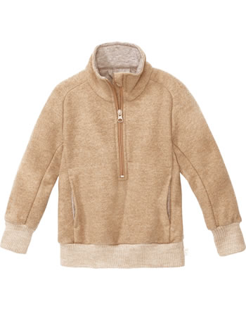 Disana Half-Zip Sweater GOTS caramel 3151 421