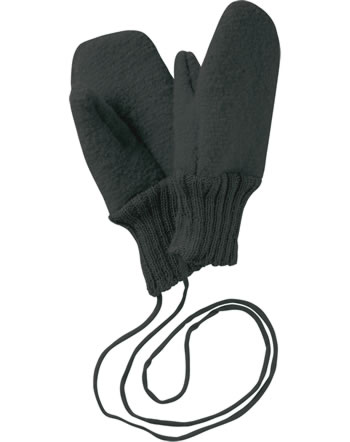 Disana Gloves boiled wool GOTS anthracite