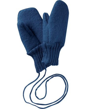 Disana Gloves boiled wool GOTS marine