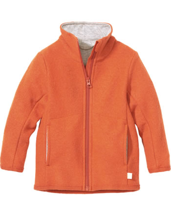 Disana Zipper jacket virgin wool GOTS orange 3251 771