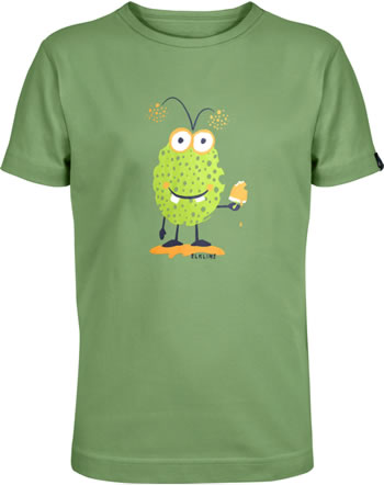 Elkline Kinder T-Shirt Kurzarm MONSTER mossgreen