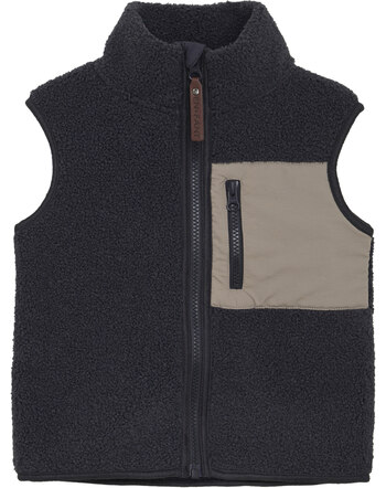 En Fant Teddy-Weste aus Baumwollmischung - Ebony