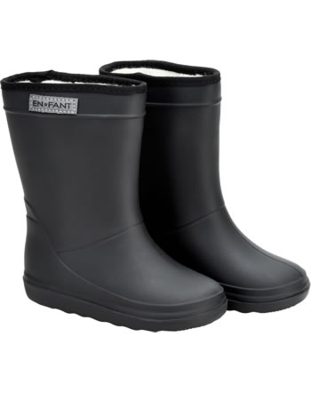 En Fant Thermo Rubber Boots Solid black