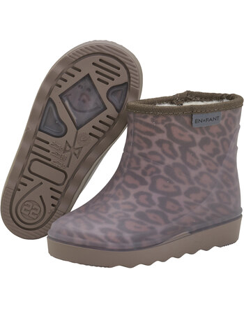En Fant Thermo-Boots/Gummistiefel kurz mit Woll-Futter - Pine Bark