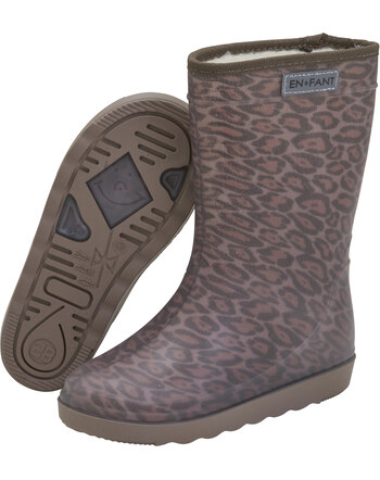 En Fant Thermo-Boots/Gummistiefel mit Woll-Futter - Pine Bark