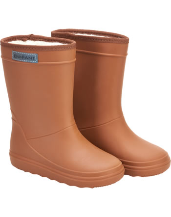 En Fant Thermo Rubber Boots Solid leather brown