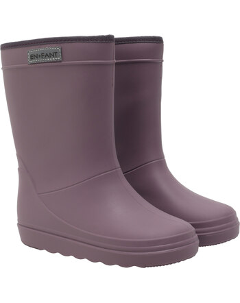 En Fant Thermo-Boots 'Long' gefütterte Gummistiefel mit Wollfutter - Flint