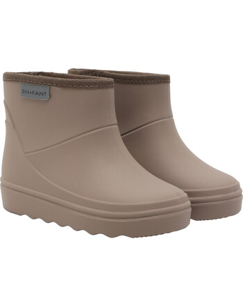 En Fant Thermo-Boots 'Short' gefütterte Gummistiefel mit Schurwollfutter - Pine Bark
