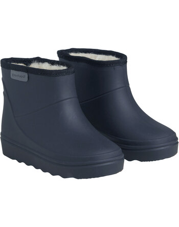 En Fant Thermo-Boots 'Short' gefütterte Gummistiefel mit Wollfutter - Blue Night