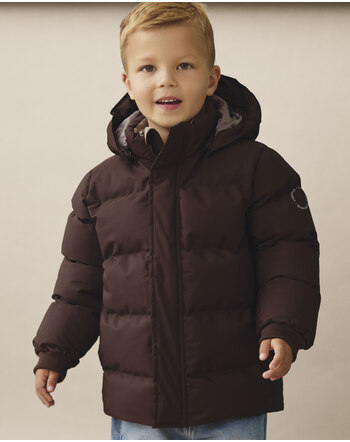 En Fant Winter-Steppjacke mit abnehmbarer Kapuze - Coffee Bean