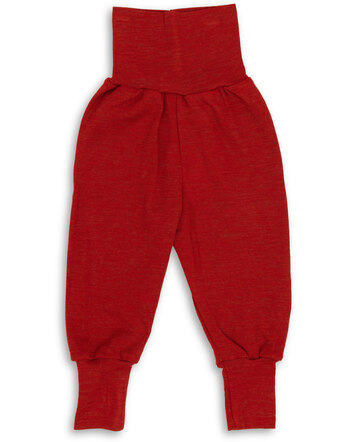 Engel Baby-Bundhose aus Merinowolle IVN-BEST - Rot Melange