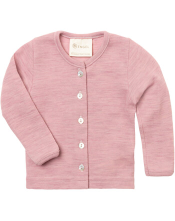 Engel Baby-Cardigan aus 100% Schurwolle - Rosenholz Melange