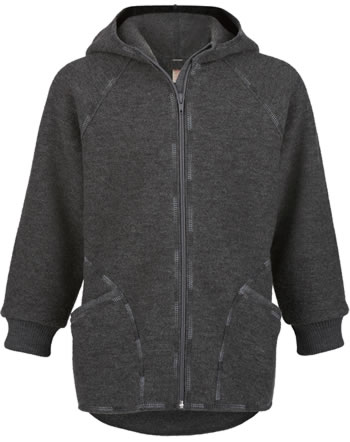 Engel Baby Jacket with hood grey melange