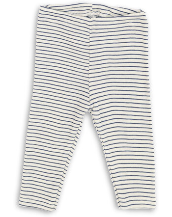 Engel Baby-Leggings aus Schurwollle und Seide mit Streifen - Natur/Marine 