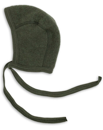 Engel Baby-Mütze aus Woll-Fleece - Schilf Melange