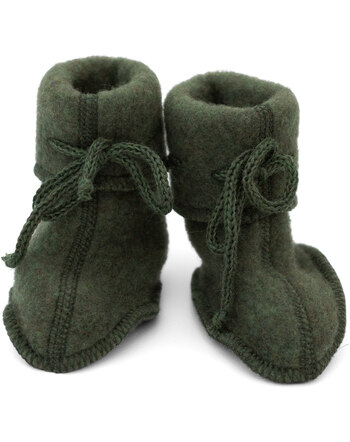 Engel Baby-Schühchen mit Bändel Fleece IVN BEST - Schilf Melange