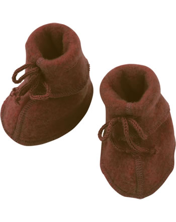 Baby shoes with lacing fleece IVN BEST cinnamon melange