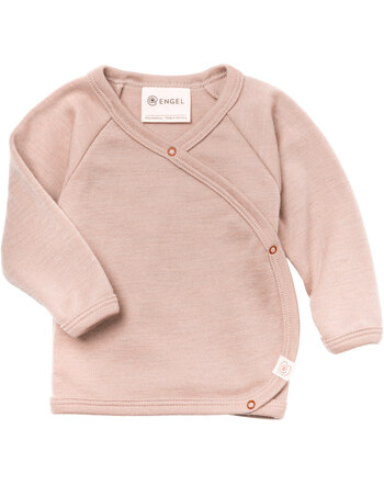 Engel Baby-Wickelshirt aus Interlock mit Druckknöpfen - Dusty Rose
